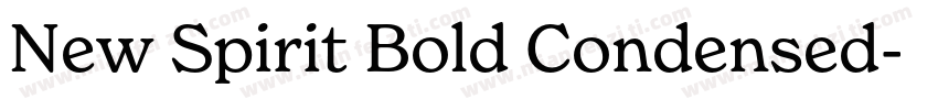 New Spirit Bold Condensed字体转换